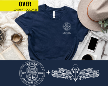 Navy Master Chief Surface Warfare Specialist Qualification T-Shirt - Black & White Collection